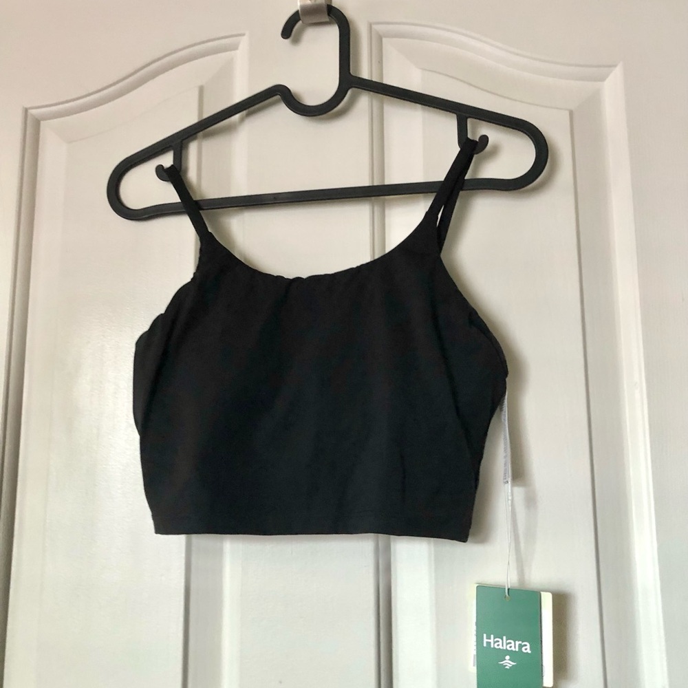 NWT Halara Black Cropped Tank Top